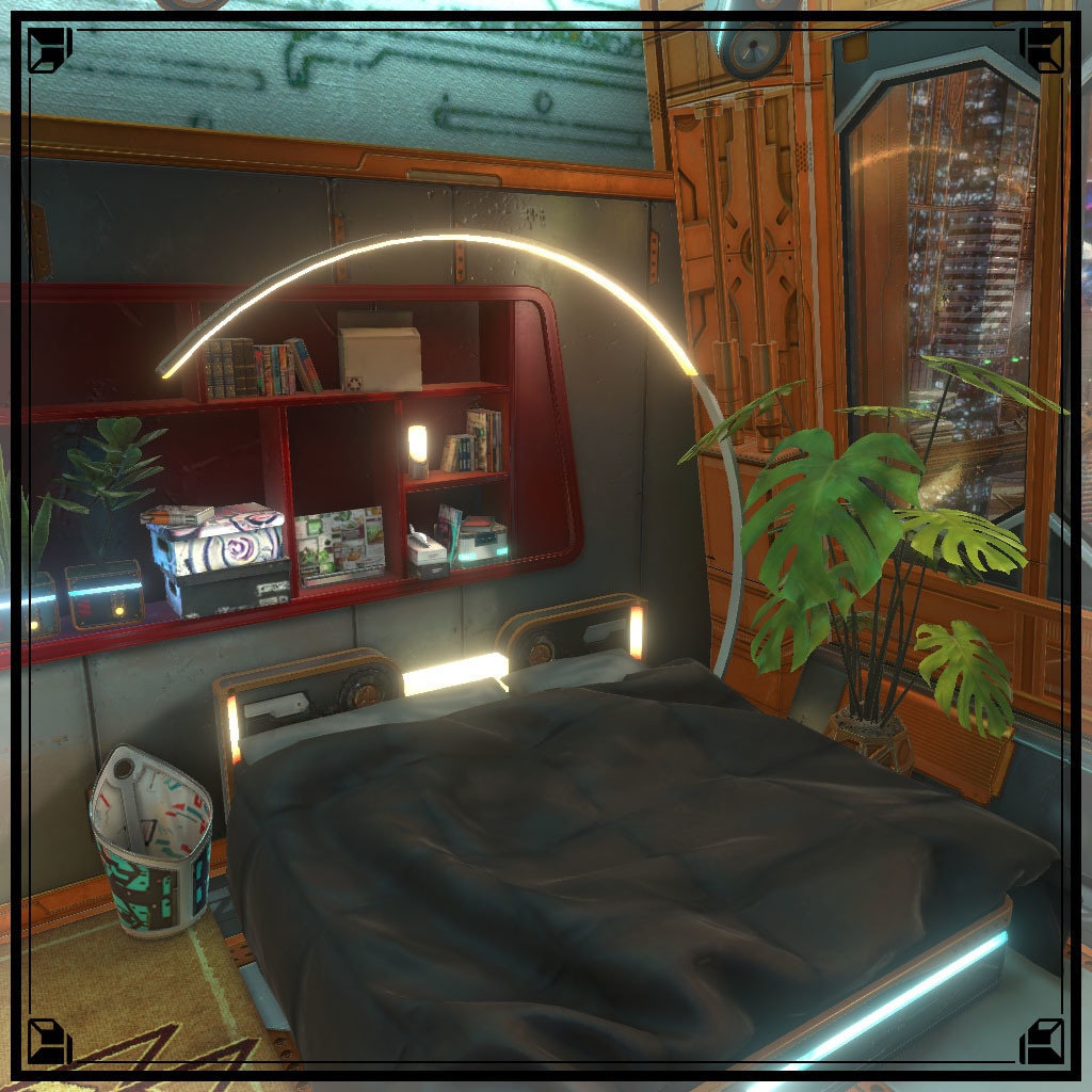 【VRCワールド】サイバーアパートメント Lサイズ(家具フルセット933点)