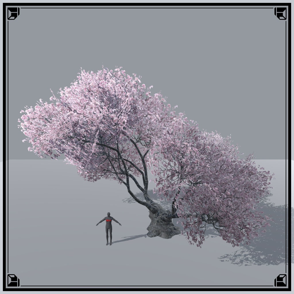 【VRChat想定】桜の木、揺れるシェーダー、花びらパーティクル付き(9点)