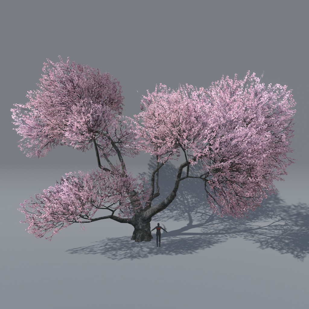 【VRChat想定】桜の木(花、葉、紅葉)、揺れるシェーダー、花びらパーティクル付き(27点)