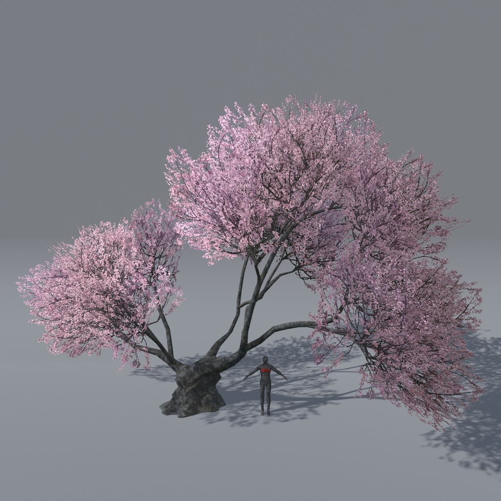 【VRChat想定】桜の木(花、葉、紅葉)、揺れるシェーダー、花びらパーティクル付き(27点)