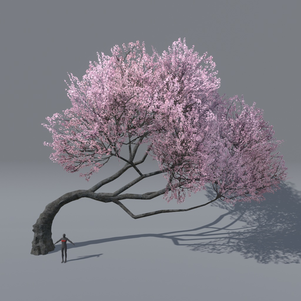 【VRChat想定】桜の木(花、葉、紅葉)、揺れるシェーダー、花びらパーティクル付き(27点)