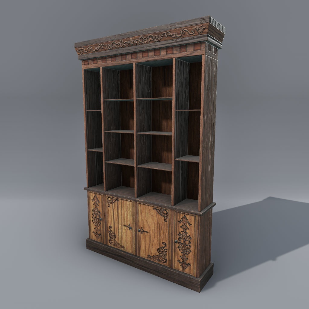 【VRChat想定】中世ファンタジーデスク(4点)