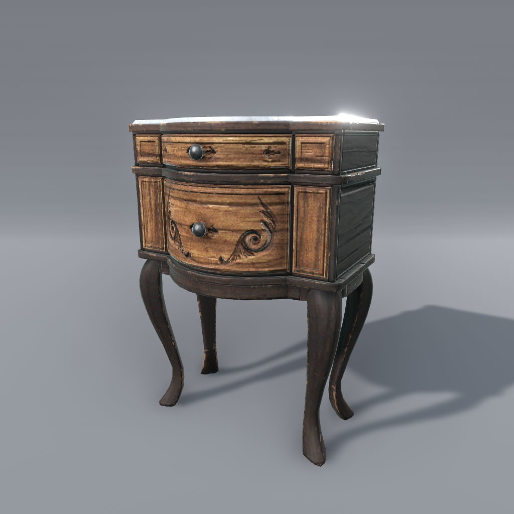 【VRChat想定】中世ファンタジーベッド(2点)