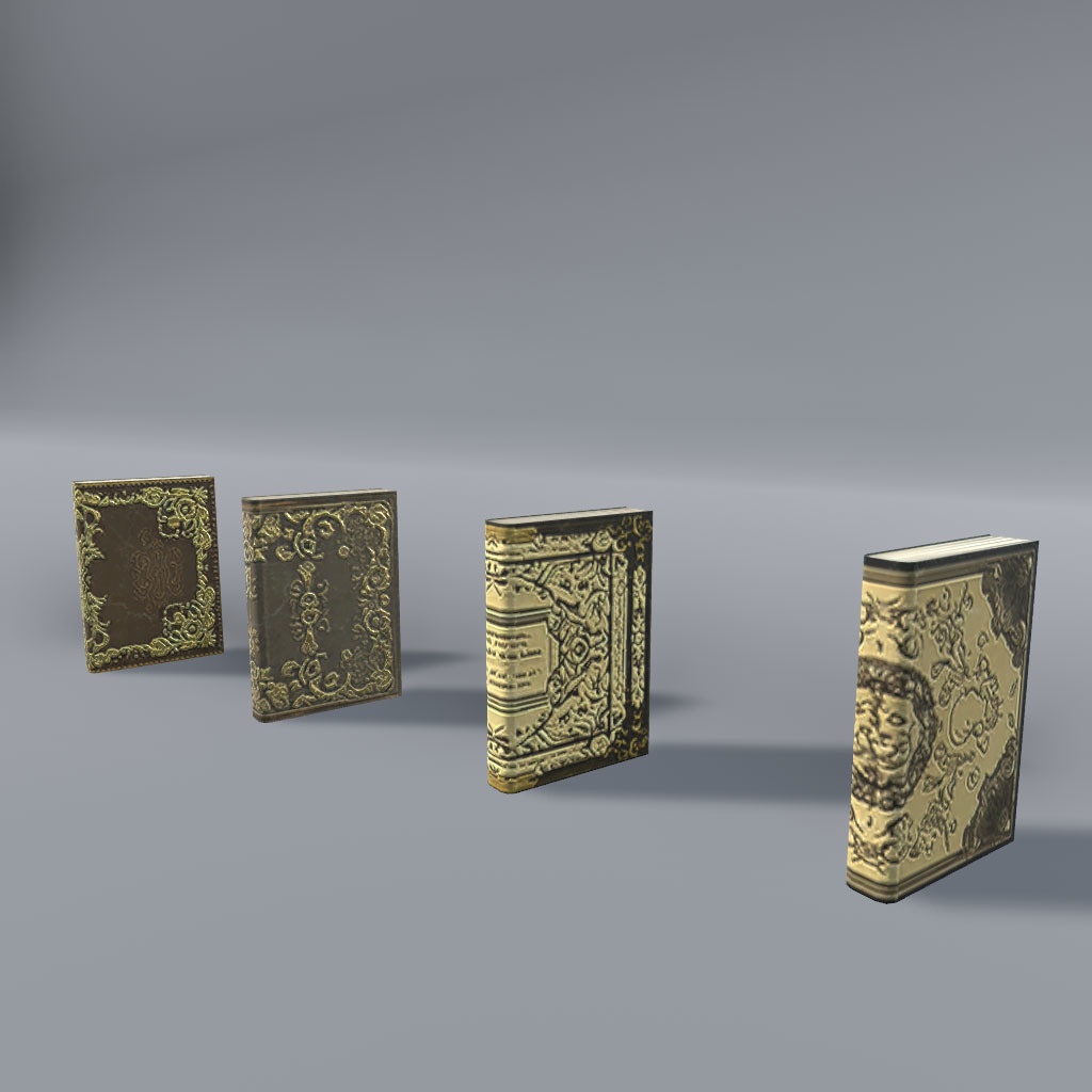 【VRChat想定】アンティーク本セット(28点)