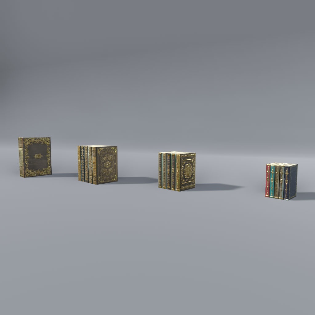 【VRChat想定】アンティーク本セット(28点)