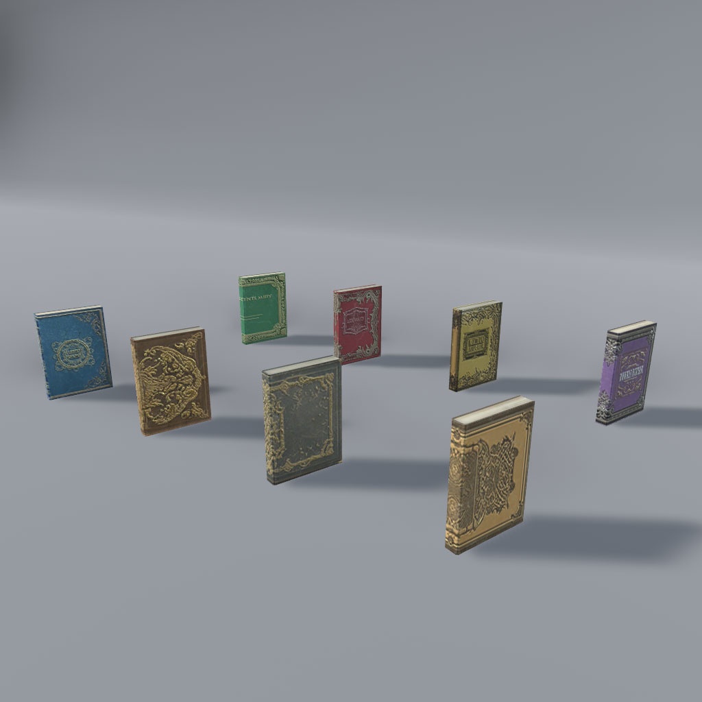 【VRChat想定】アンティーク本セット(28点)