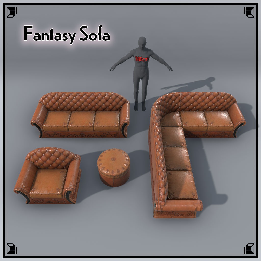 【VRCワールド】中世ファンタジーハウス(家具フルセット84点)