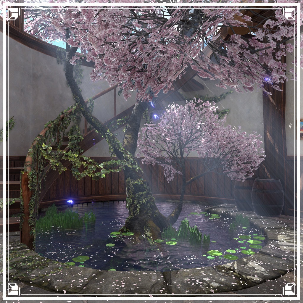 【VRCワールド】中世ファンタジーハウス(家具フルセット84点)