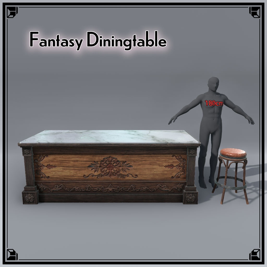 【VRCワールド】中世ファンタジーハウス(家具フルセット84点)