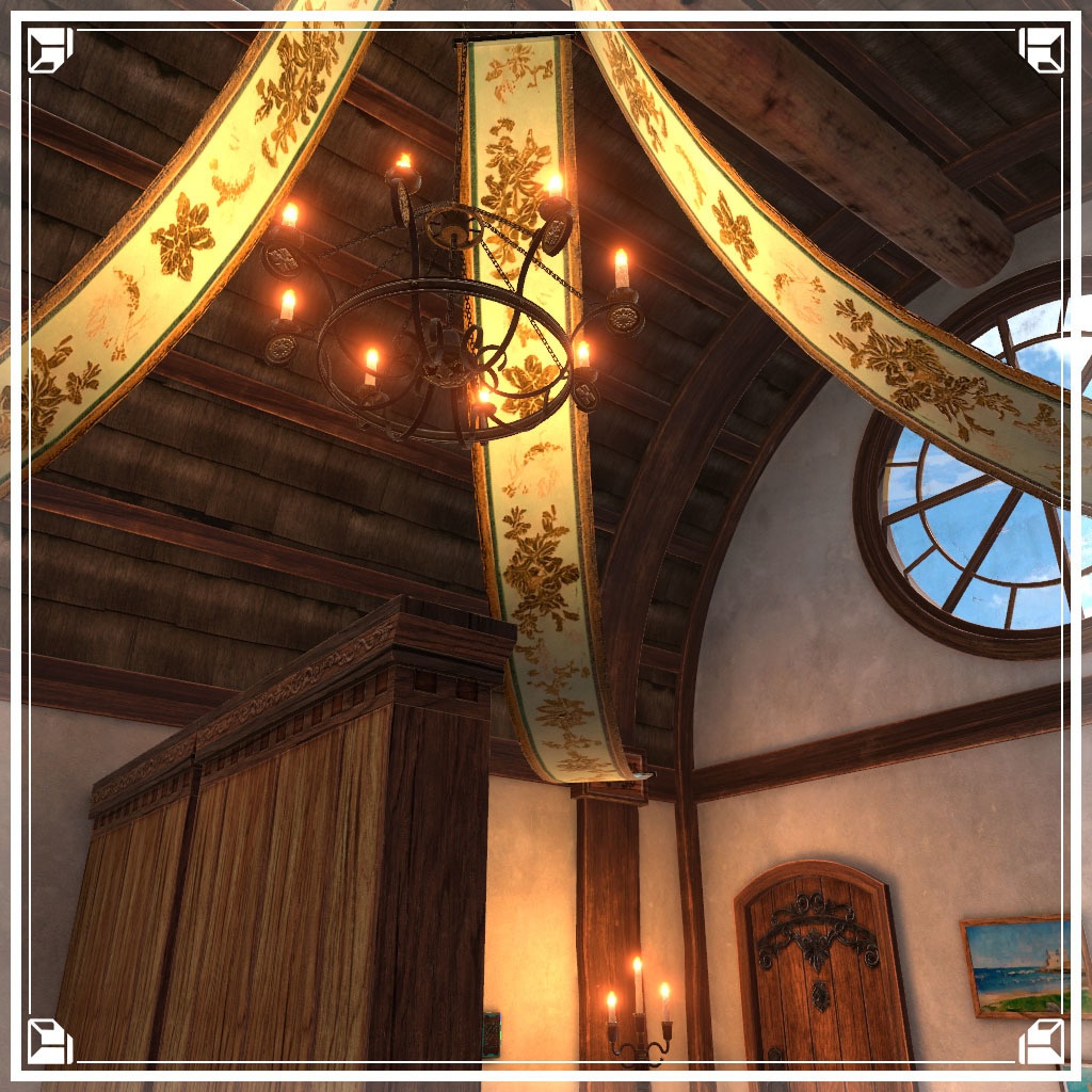 【VRCワールド】中世ファンタジーハウス(家具フルセット84点)