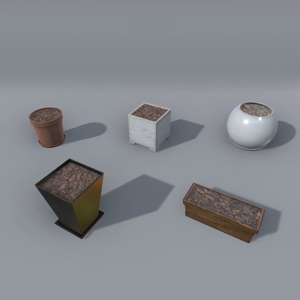 【VRChat想定】揺れる植物セット(37点)