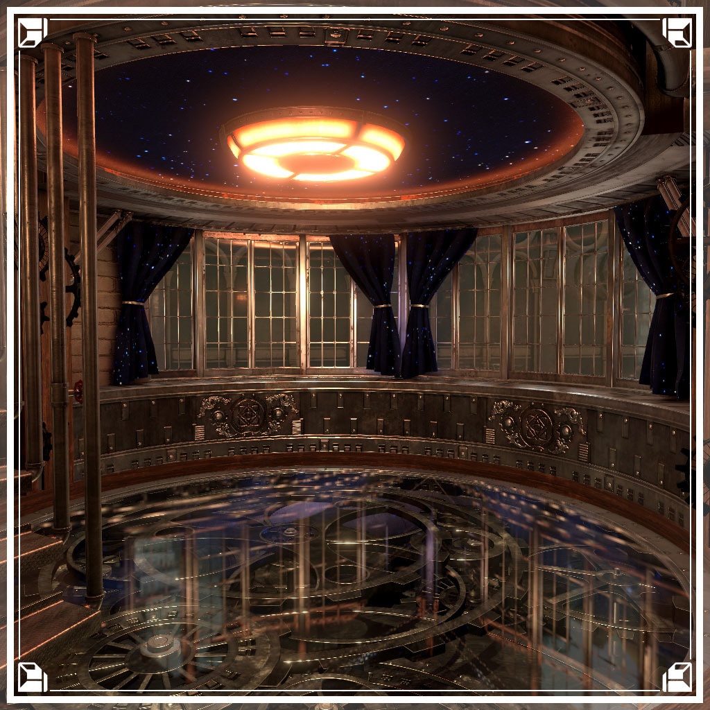 【VRCワールド】スチームパンクアパートメント Sサイズ(家具無し)