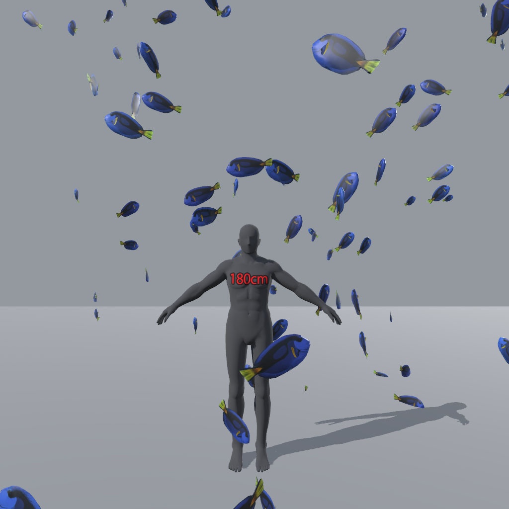 【VRChat想定】海洋生物相セット、お魚、気泡パーティクル付き(59点)