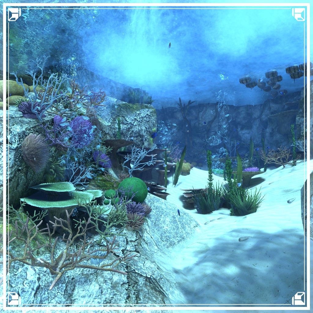 【VRCワールド】入り江の隠れ家 (小物セット133点)