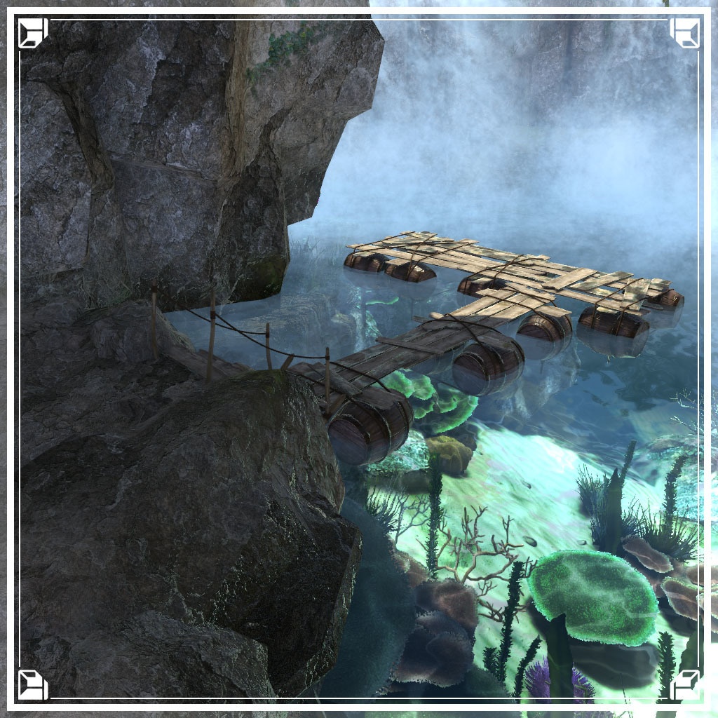 【VRCワールド】入り江の隠れ家 (小物セット133点)