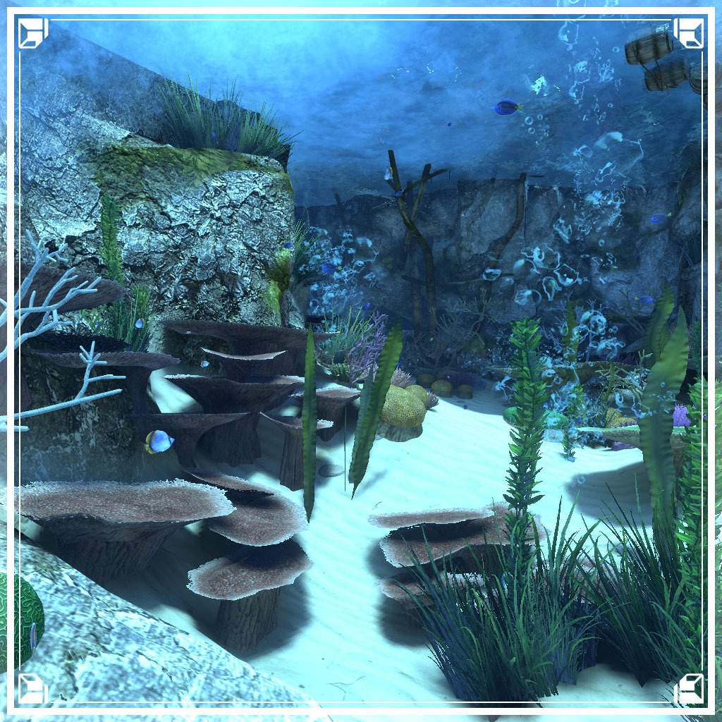 【VRCワールド】入り江の隠れ家 (小物セット133点)