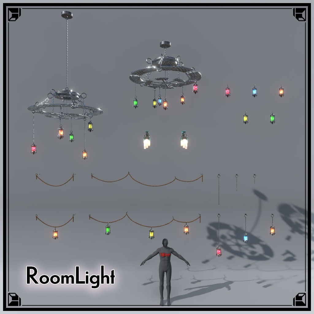 【VRCワールド】入り江の隠れ家 (小物セット133点)