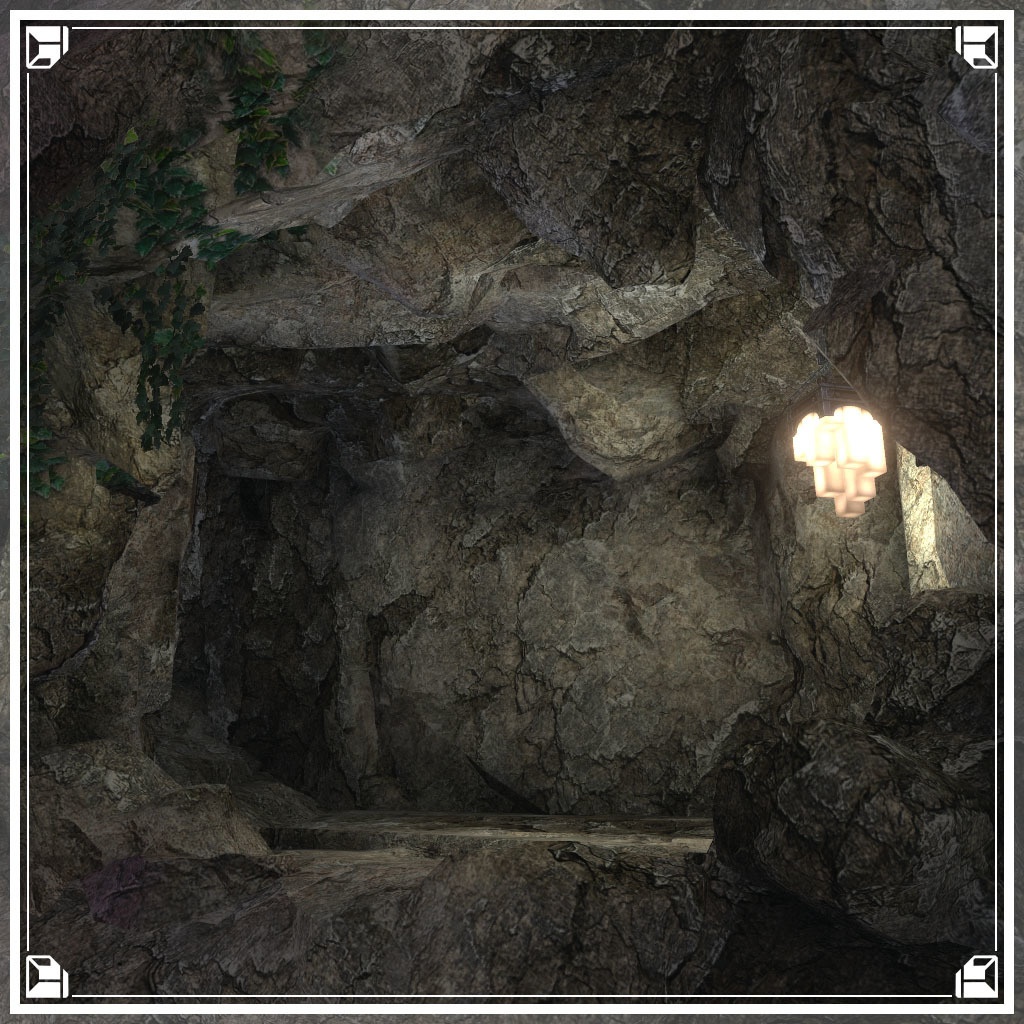 【VRCワールド】入り江の隠れ家 (小物セット133点)