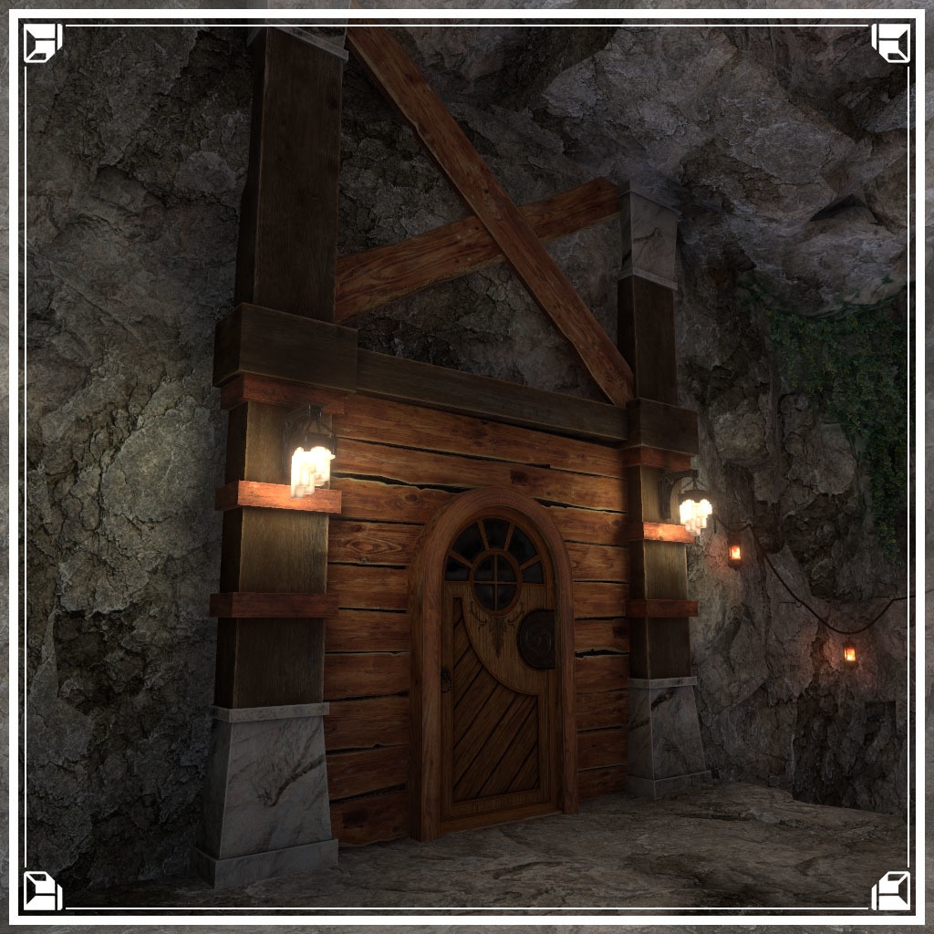 【VRCワールド】入り江の隠れ家 (小物セット133点)