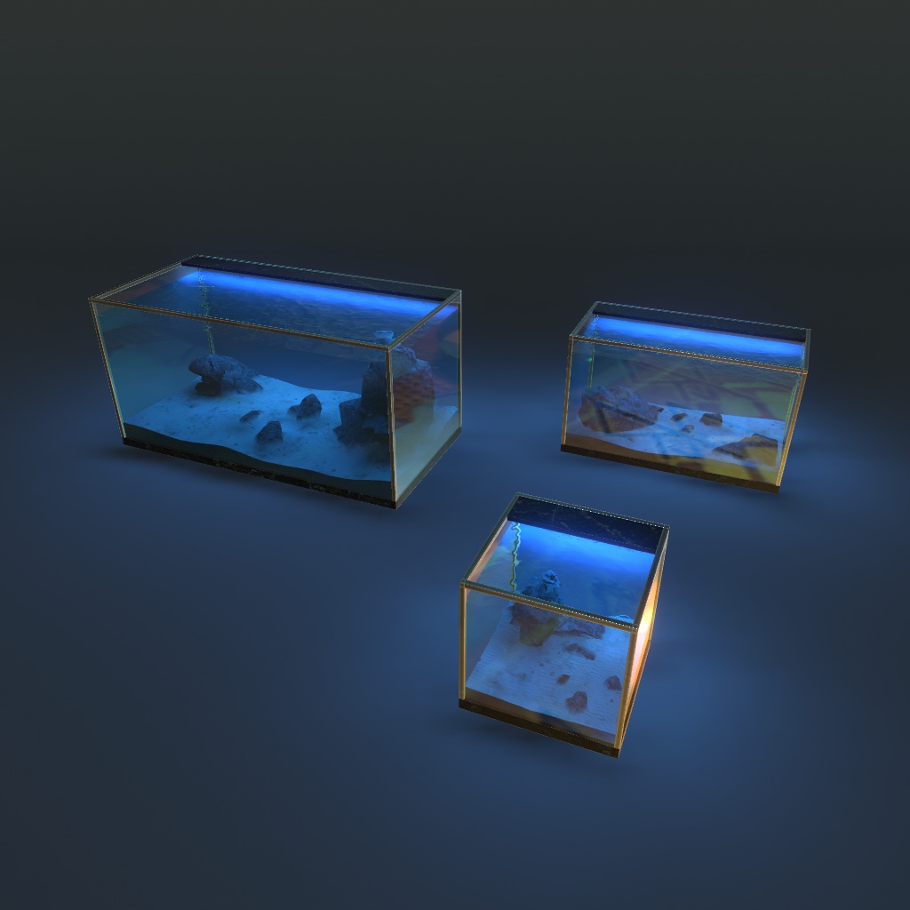 【VRChat想定】水槽セット(10点)