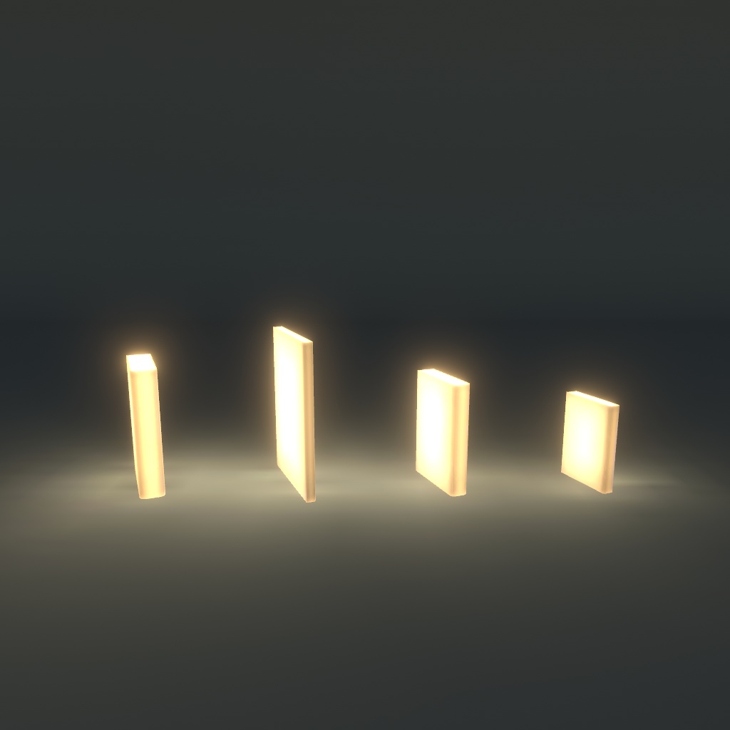 【VRChat想定】ブックライト 星と月エフェクト付き(11点)