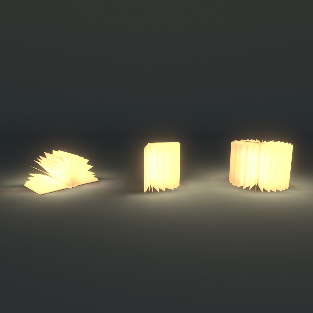 【VRChat想定】ブックライト 星と月エフェクト付き(11点)