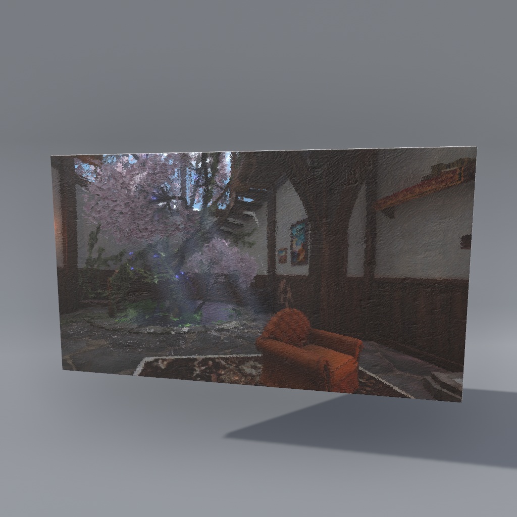 【VRChat想定】キャンバスセット、油絵シェーダー付き(6点)