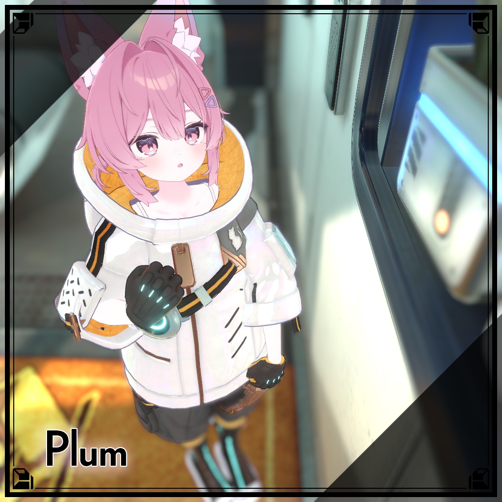 サイバーキャットジャケット【10アバター対応・VRChat向け3Dモデル】