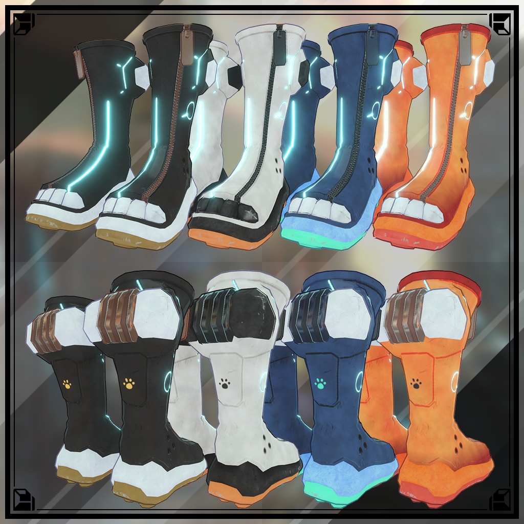 サイバーキャットジャケット【10アバター対応・VRChat向け3Dモデル】