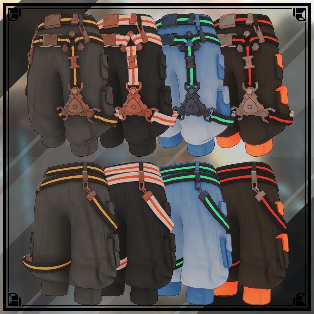 サイバーキャットジャケット【10アバター対応・VRChat向け3Dモデル】