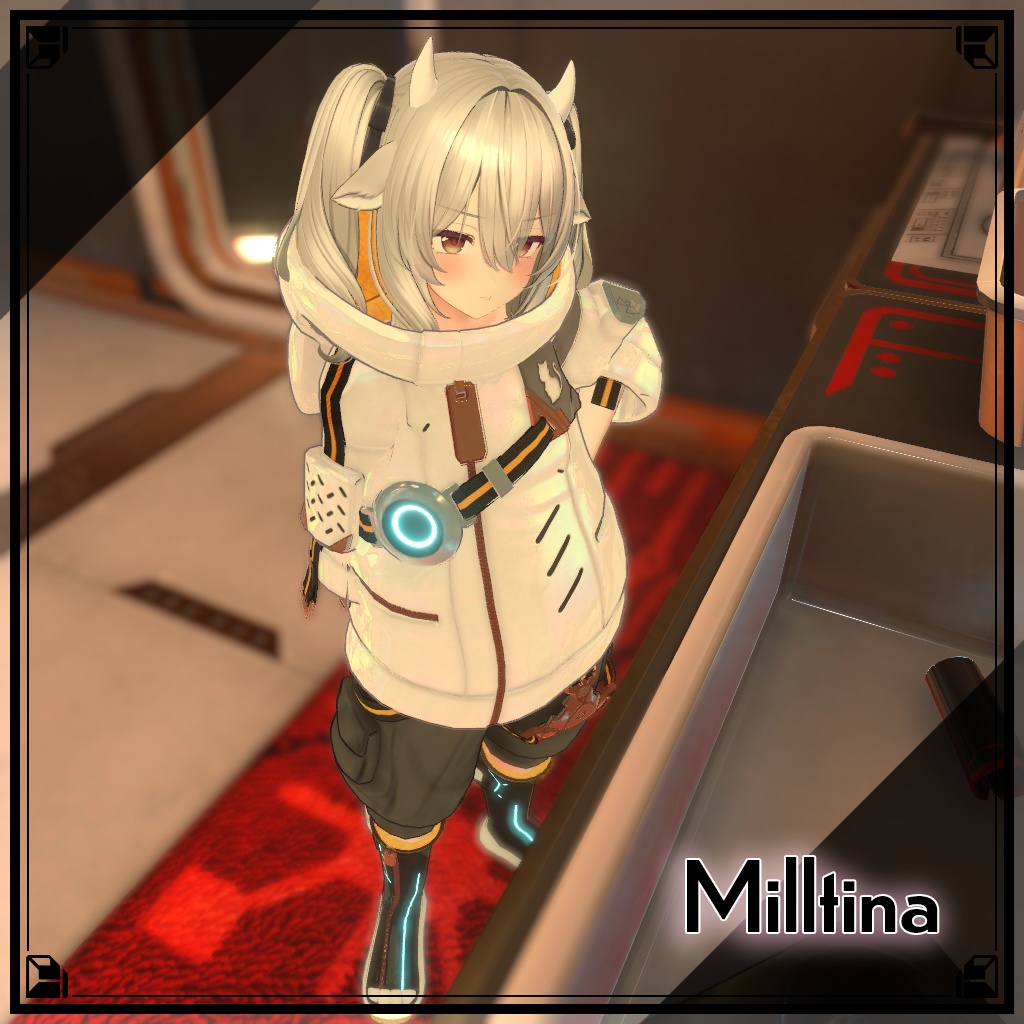 サイバーキャットジャケット【10アバター対応・VRChat向け3Dモデル】