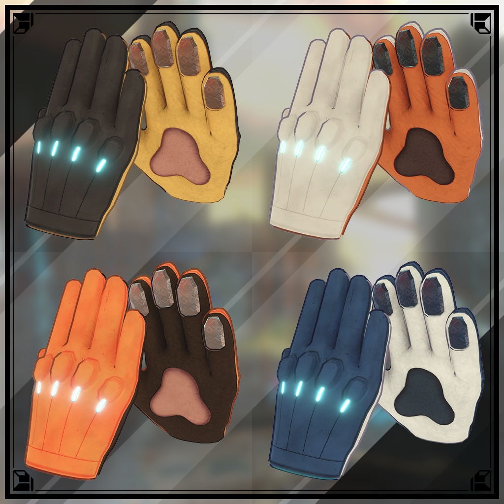 サイバーキャットジャケット【10アバター対応・VRChat向け3Dモデル】