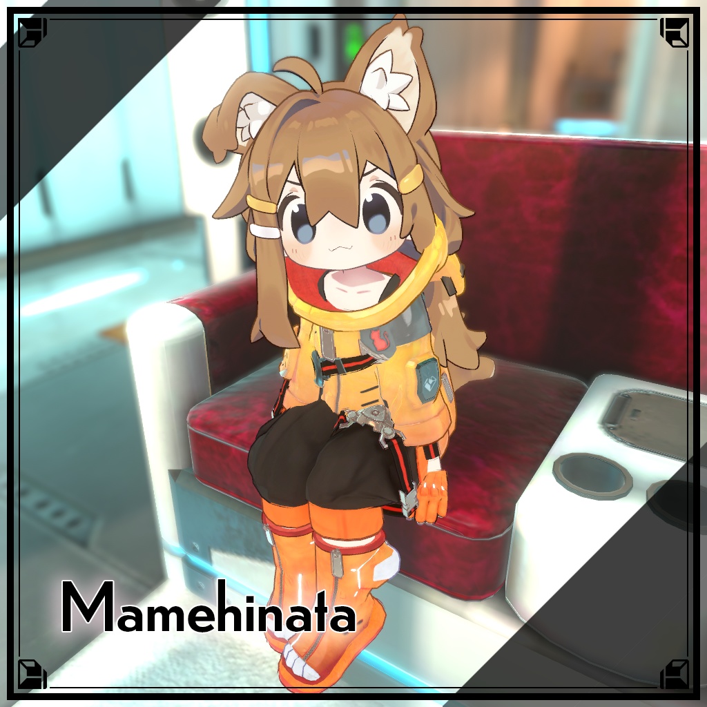 サイバーキャットジャケット【10アバター対応・VRChat向け3Dモデル】