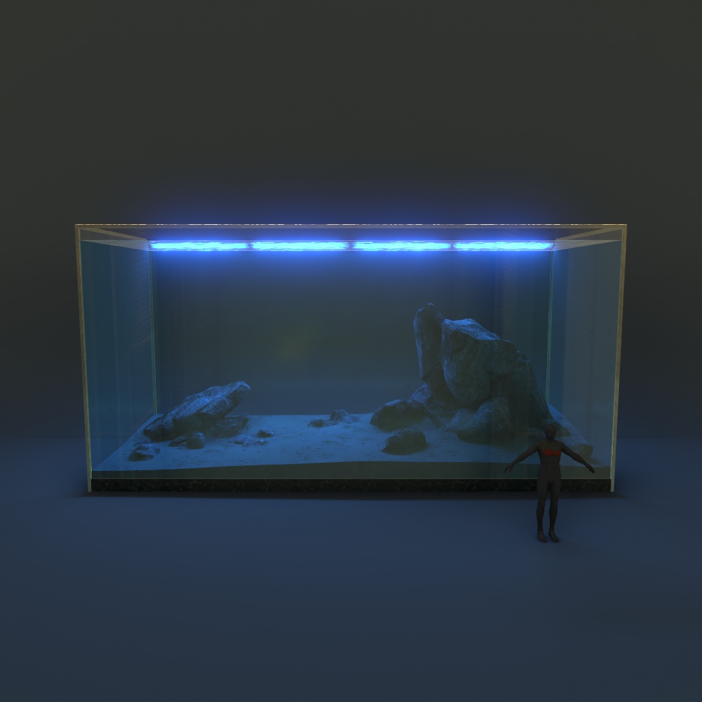【VRChat想定】巨大水槽セット(14点)