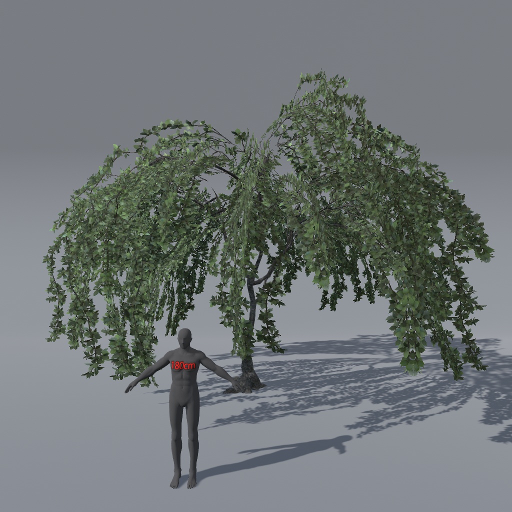 【VRChat想定】枝垂れ桜(花、葉、紅葉)、揺れるシェーダー、花びらパーティクル付き(27点)