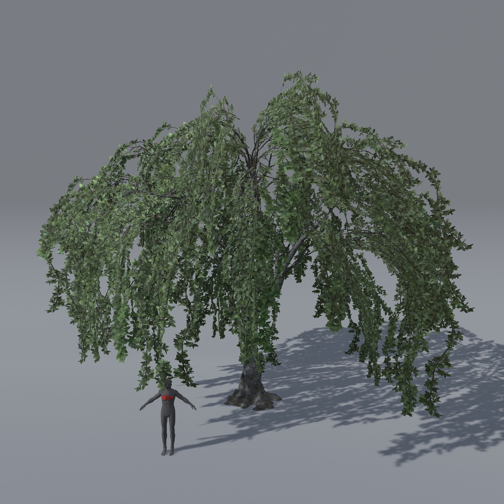 【VRChat想定】枝垂れ桜(花、葉、紅葉)、揺れるシェーダー、花びらパーティクル付き(27点)