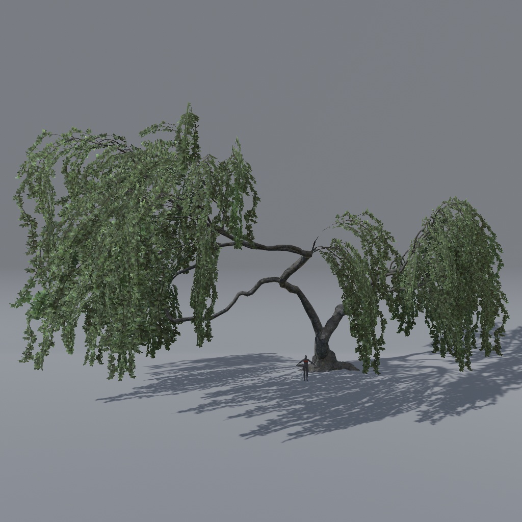 【VRChat想定】枝垂れ桜(花、葉、紅葉)、揺れるシェーダー、花びらパーティクル付き(27点)