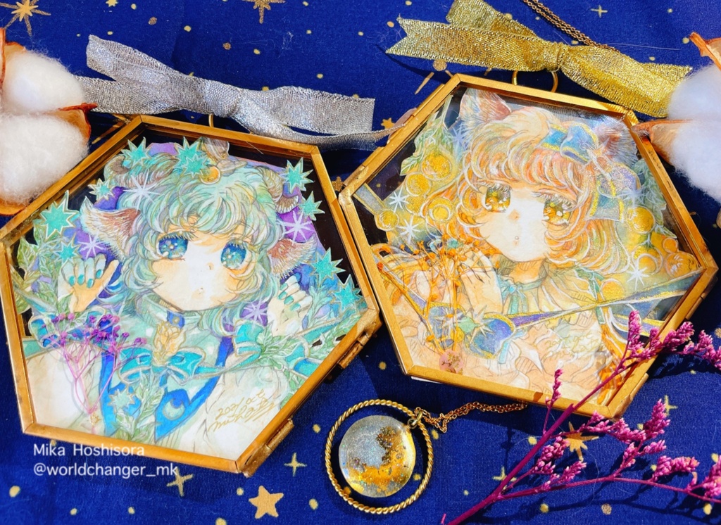 【額装原画】星屑の蕾/月光の実