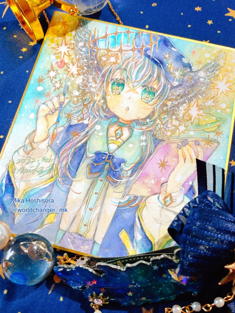 【色紙原画】蒼の占星術師