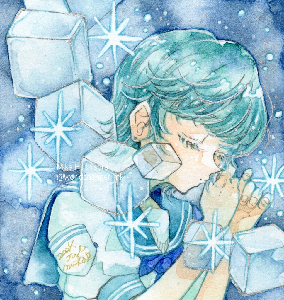 【額装原画】つめたくきらめく