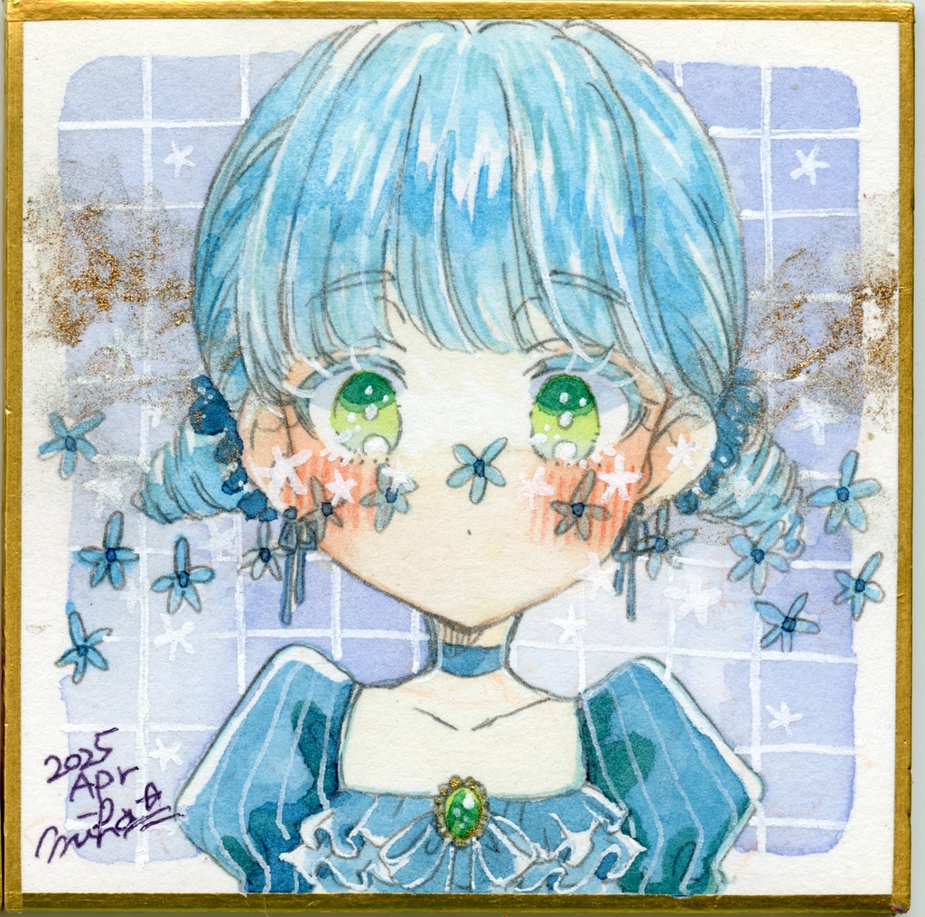 【豆式紙原画】春のお花の豆式紙原画