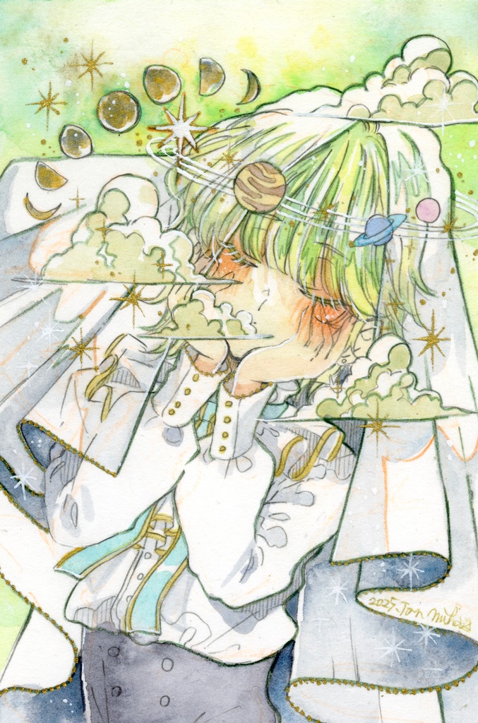 【ポストカードサイズ原画】ドローイング原画