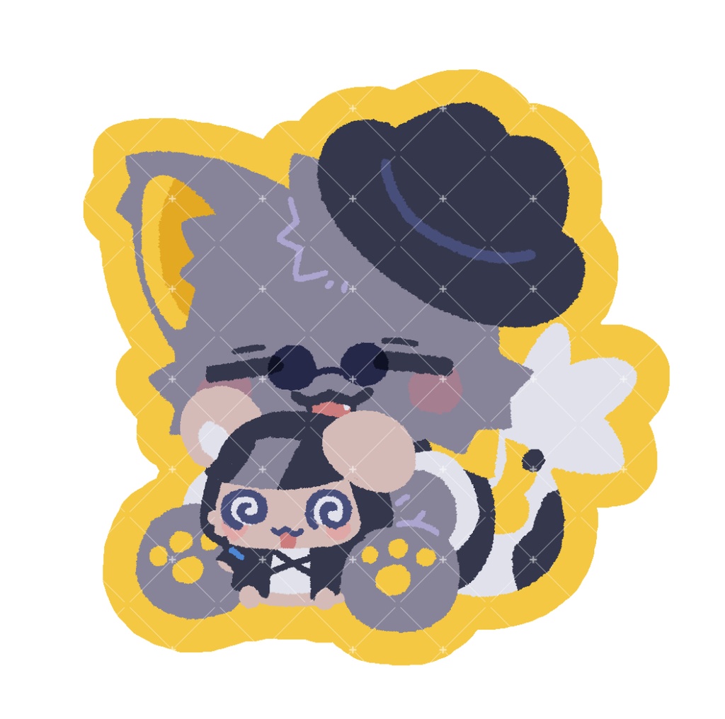 ねこうさ🐾ステッカー