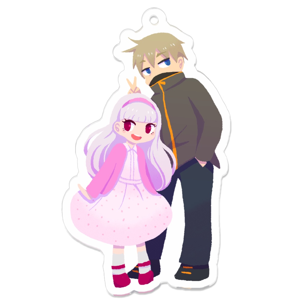 花曇と夜空アクキー