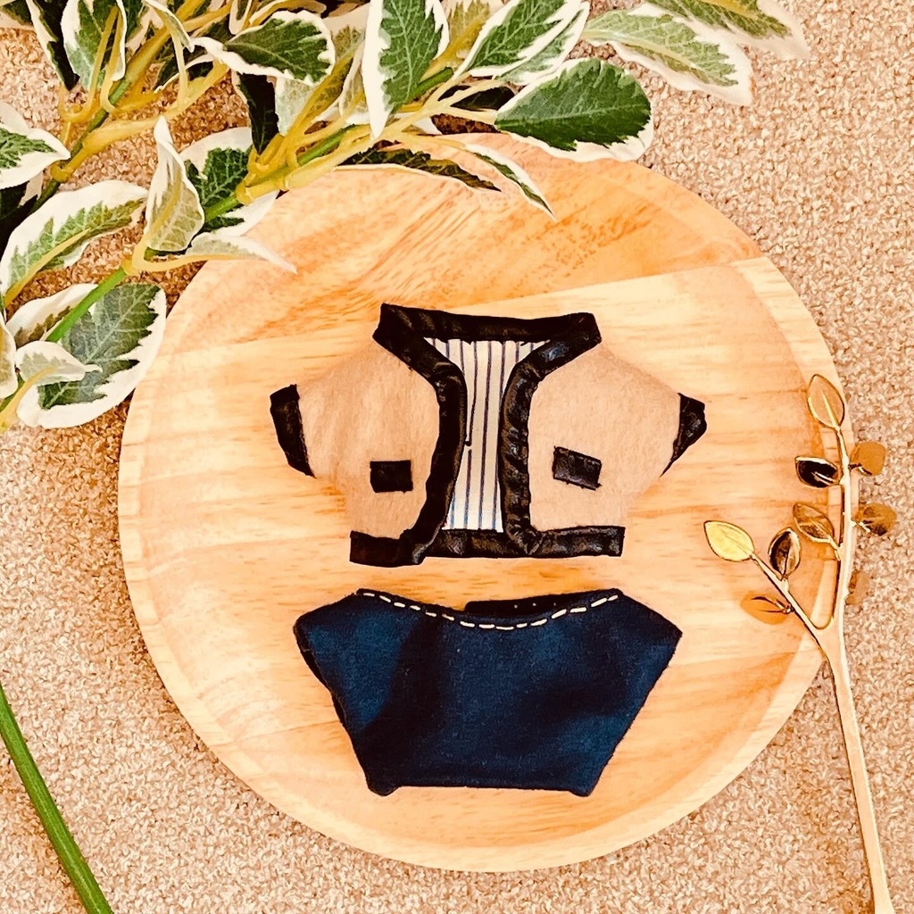 10〜13cm向け レザーパイピングコートセット