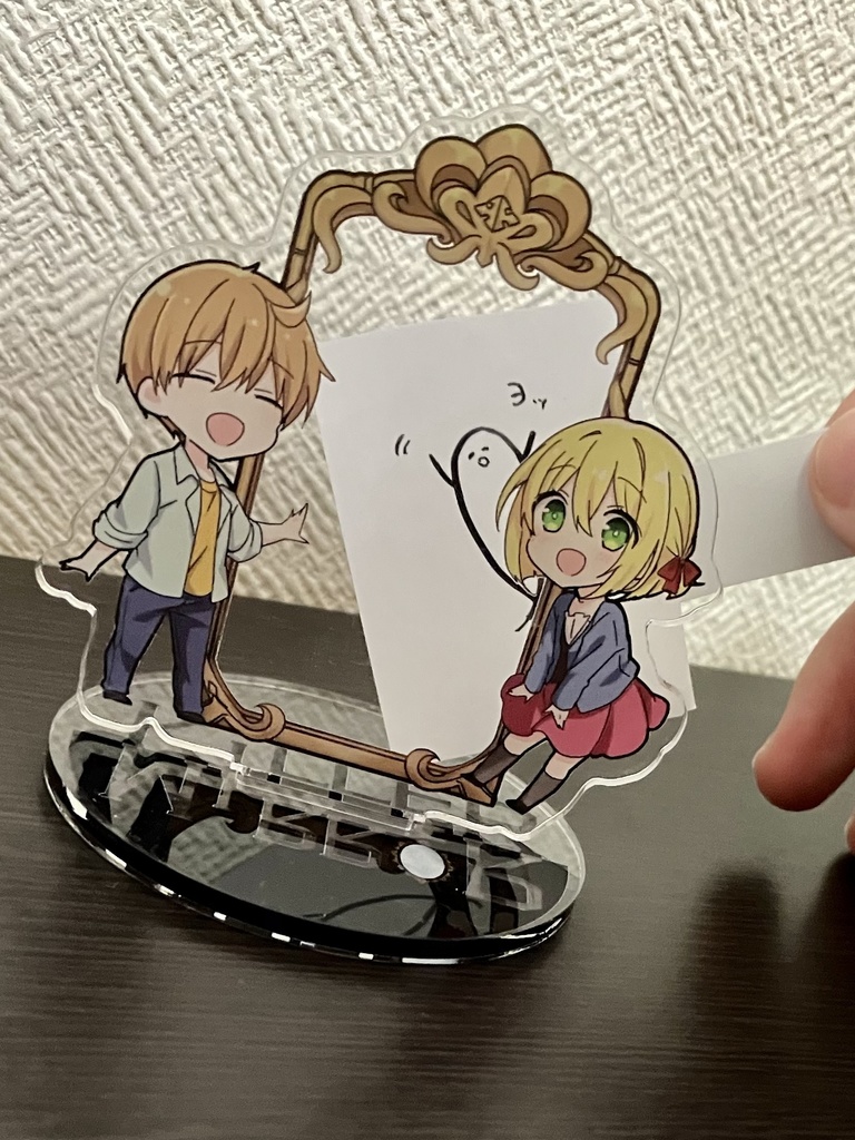 withミラーアクスタ(おかしら&メメちゃん)