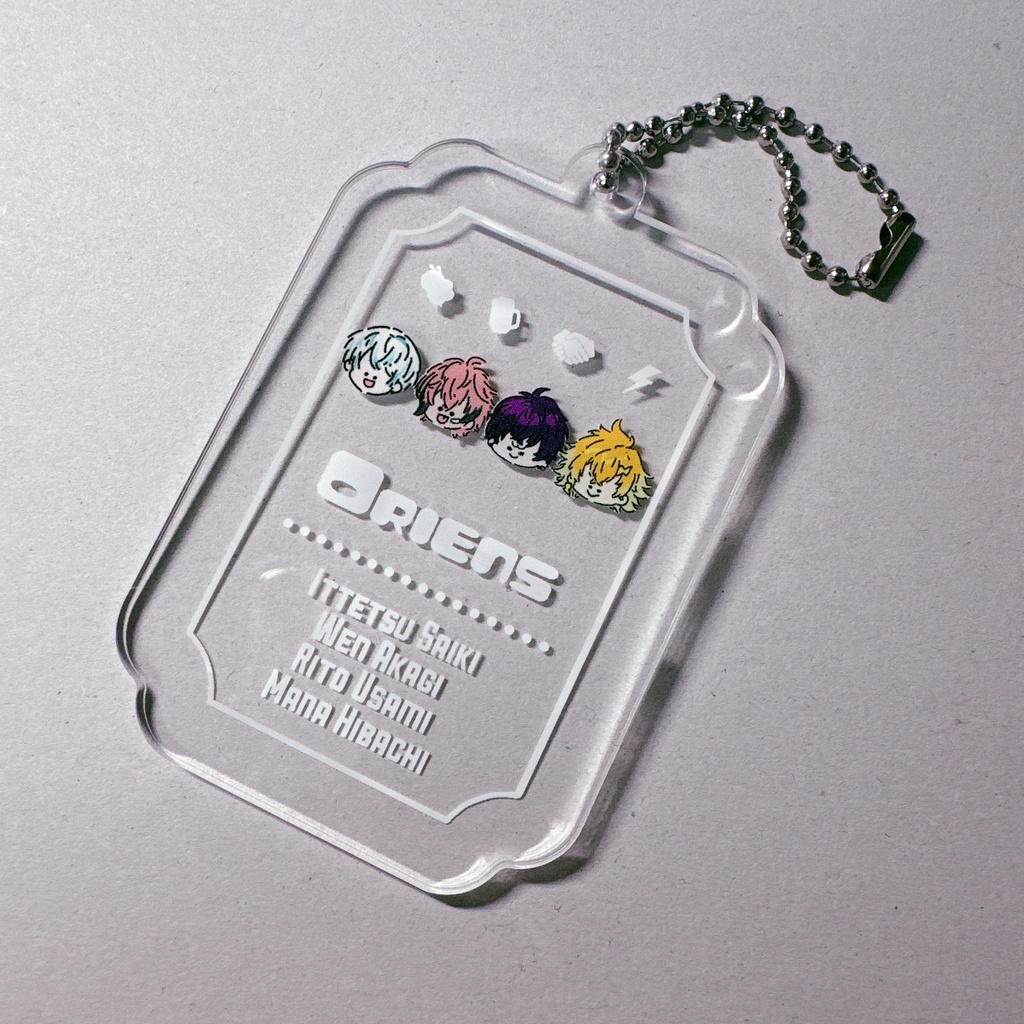 【非公式】Oriensアクリルプレートキーホルダー