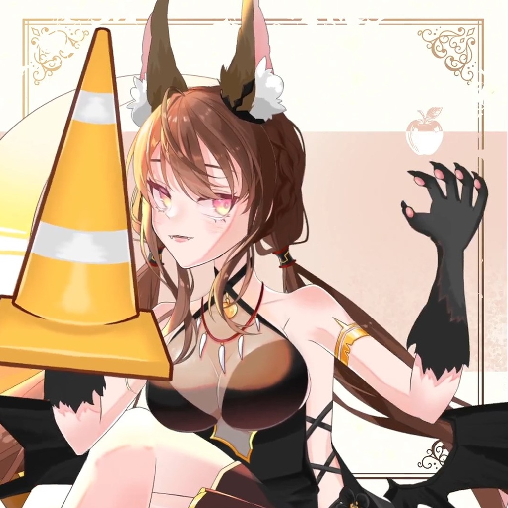 【イラスト素材】三角コーン【vtuber向け】