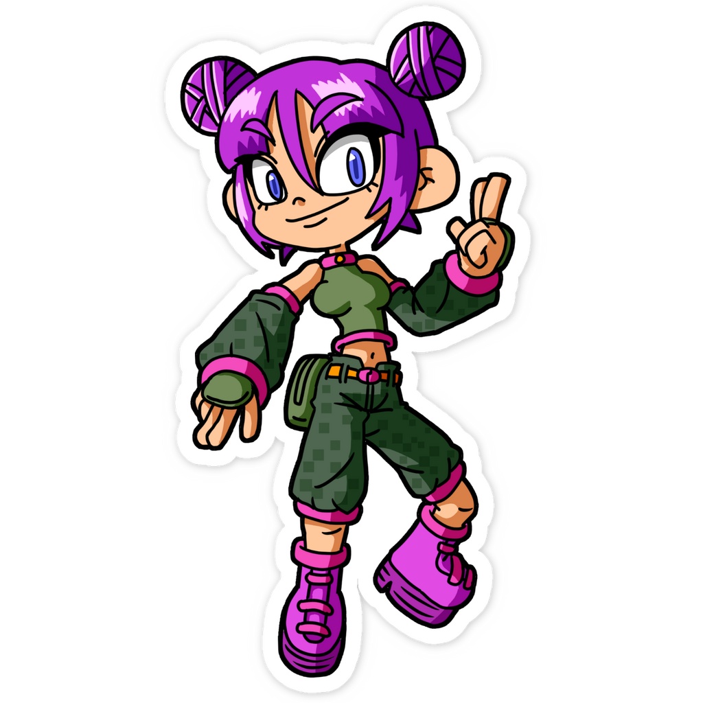 オリジナルストリート系ガールステッカー