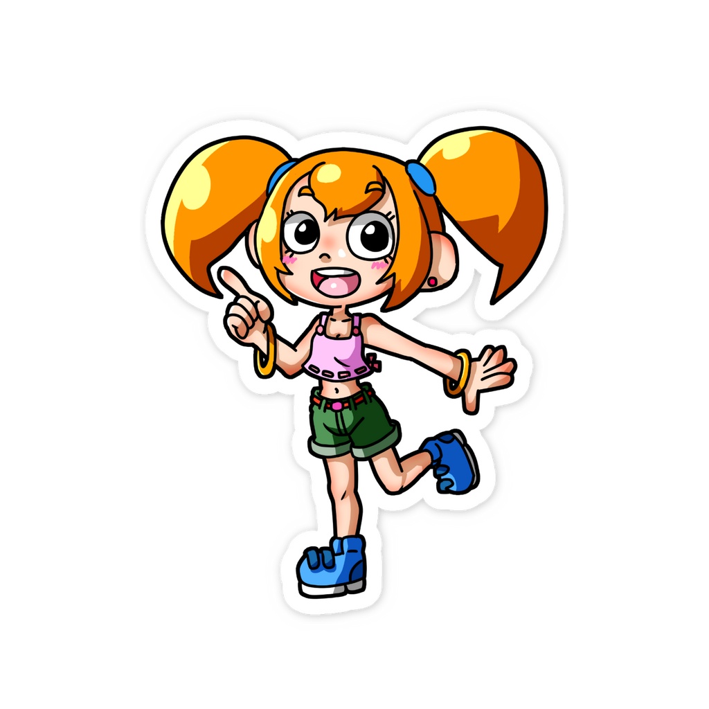 オリジナルポップガールステッカー